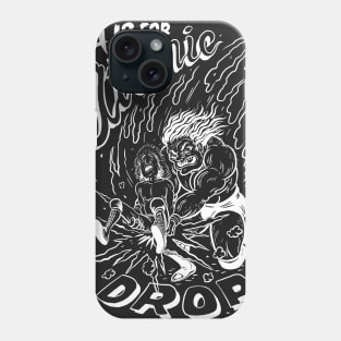 A is for Atomic Drop (white ink) Phone Case