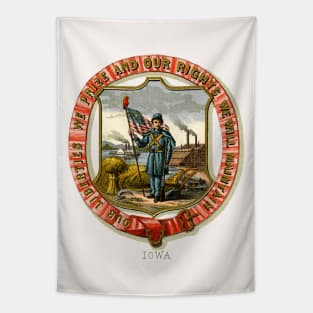 1876 Iowa Coat of Arms Tapestry