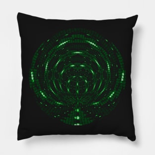 Polka Dot Pixel Patterns Green symmetric Star Pillow