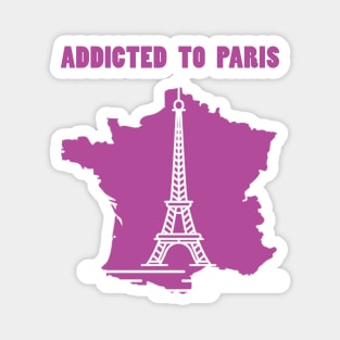 Addicted To Paris, Paris Lovers, Eiffel Tower Lovers, France Map Magnet