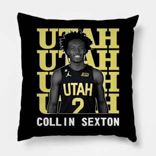 Utah Jazz Collin Sexton 2 Pillow