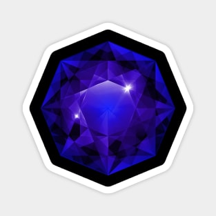 Octacore Blue and Purple Gemstone Magnet