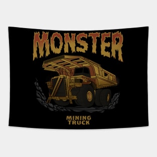 Monster Mining Truck Tapestry