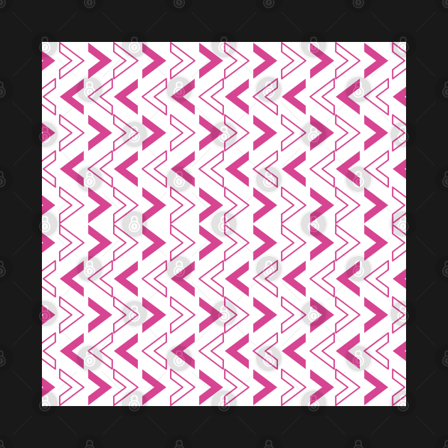 hot Pink Arrow Shape Pattern by MarjanShop