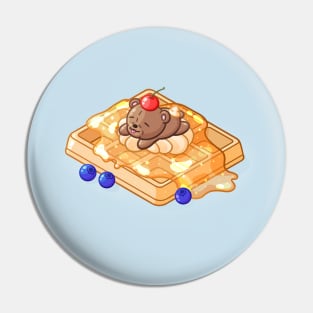 Waffle Bear Pin