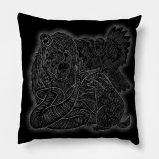 Harry Wizarding School House Mascots Pillow