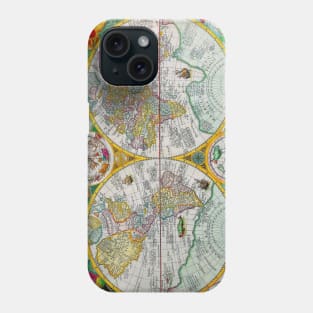 Jan van Doetecum - New World Map 1594 -  Ancient Worlds Phone Case