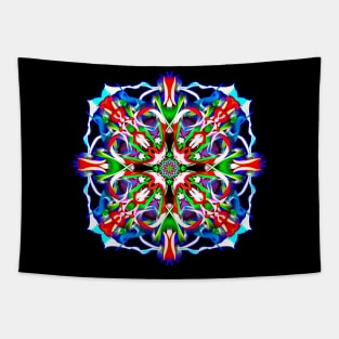 Ice Blue And Red Hot Fantasy Tapestry