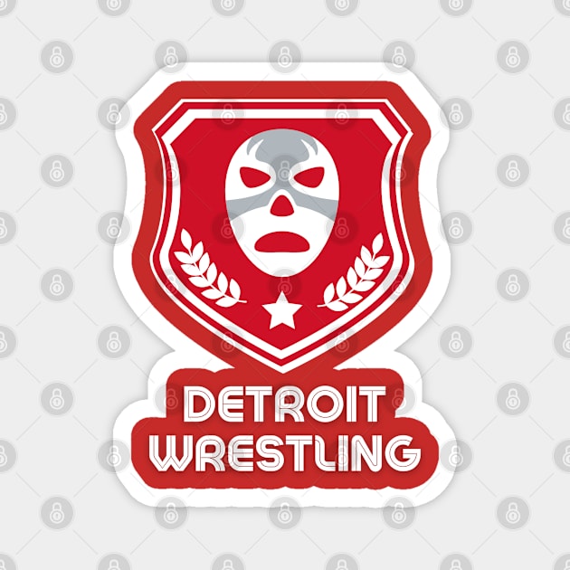 Detroit Wrestling "Rubber Puck Red" Magnet by DDT Shirts