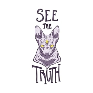 See the Truth Sphynx cat T-Shirt