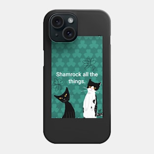 Cat with Shamrocks Phone Case