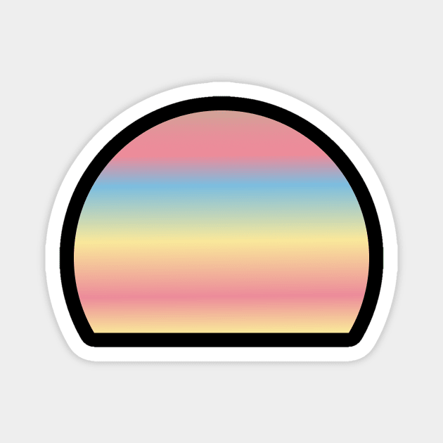 Sunset Sunrise Colorful Retro Style Magnet by Protshirtdesign