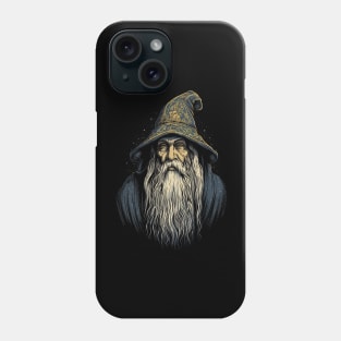 Retro Dark Wizard Vintage Fantasy illustration Phone Case