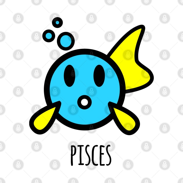 Horoscope - Cute zodiac – Pisces (white) by LiveForever