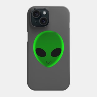 Alien head green on mars Believe UFO Phone Case