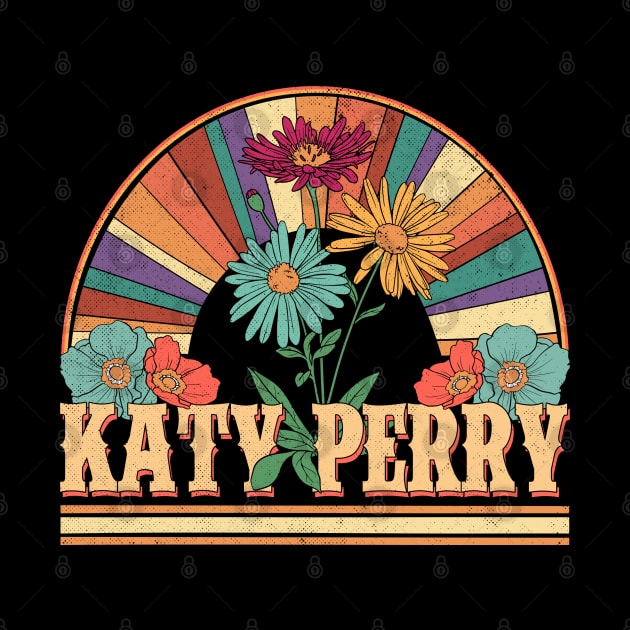 Katy Flowers Name Perry Personalized Gifts Retro Style by Dinosaur Mask Store