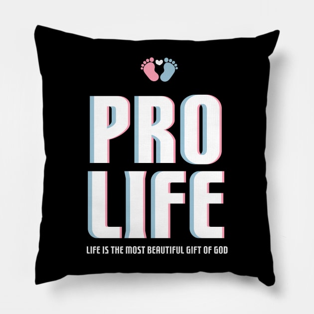 pro life Pillow by olivia parizeau