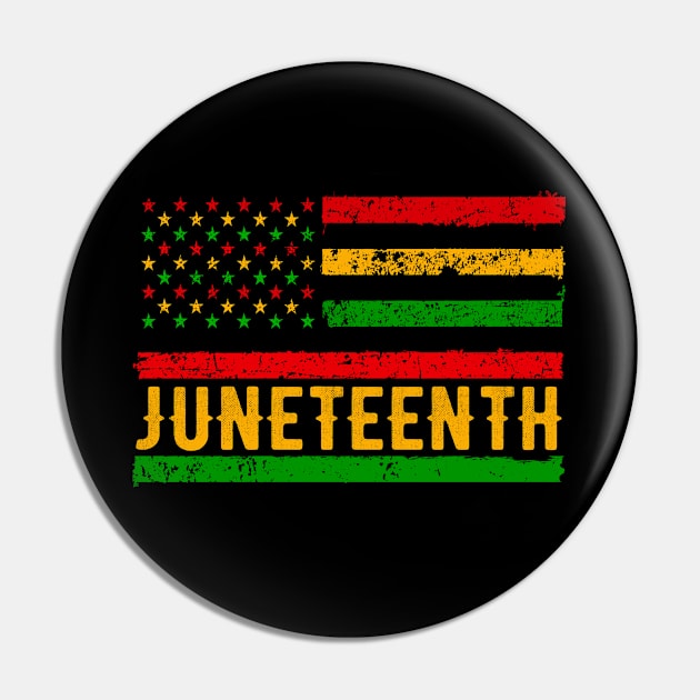 Juneteenth June 19, 1865, African American Melanin Black Pin by Magic Arts