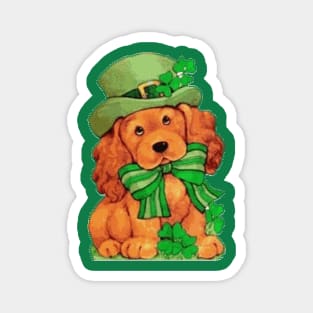 St. Patricks Day Doggy, All Stressed Up and Ready to Celebrate Magnet