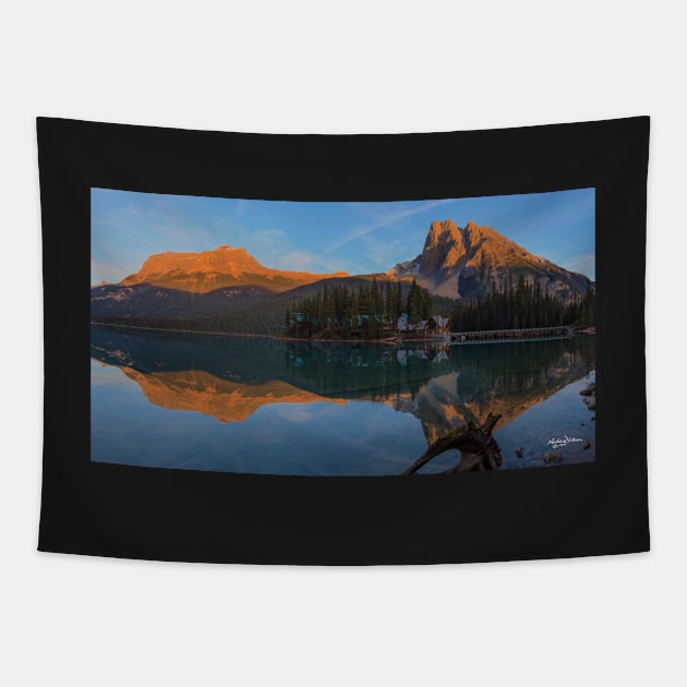 Emerald Lake Lodge Tapestry by lordveritas