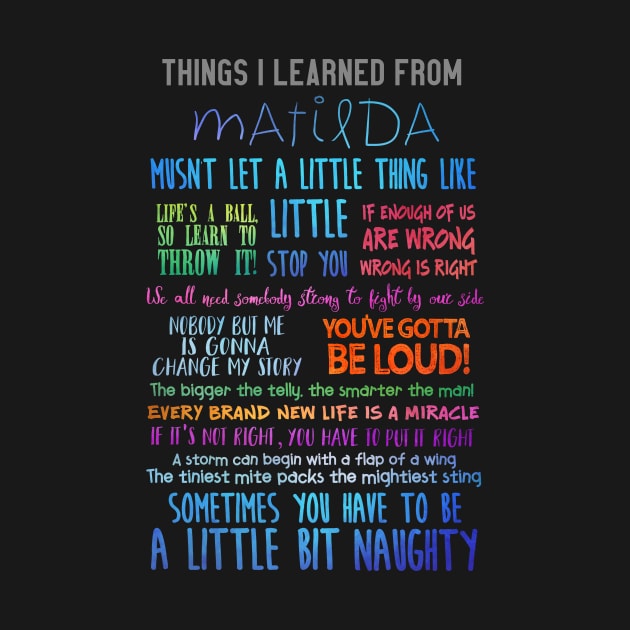 Things I Learned From Matilda the Musical by TheatreThoughts