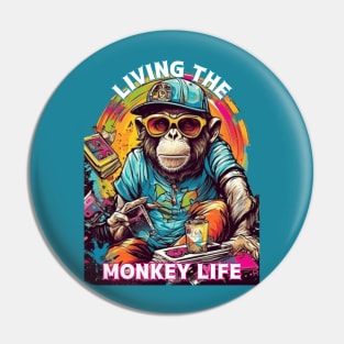 Living the Monkey Life, monkey t-shirts, t-shirts with monkeys, Unisex t-shirts, monkey lovers, animal t-shirts, gift ideas, monkey tees Pin