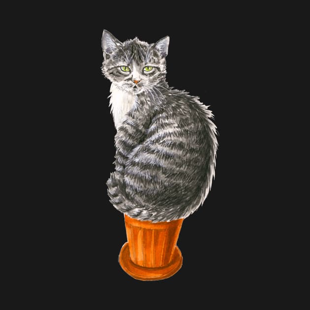 Potted cat by katerinamk