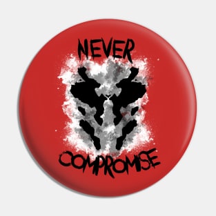 Never Compromise Rorschach Pin