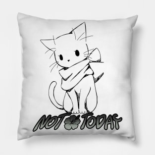 Not today for Sad Cat t-shirt Pillow