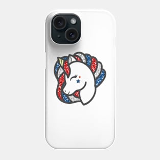 AmeriCorn Cute Unicorn With Glitter Phone Case