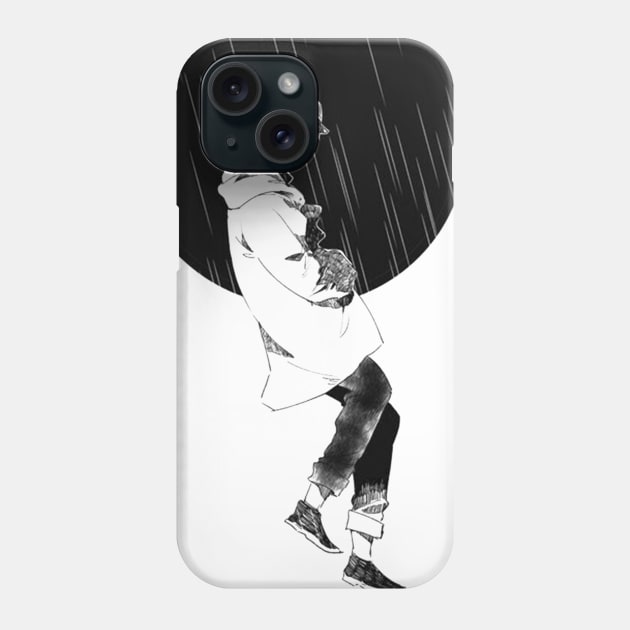 Rain Boy Phone Case by hitext