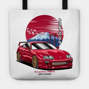 JDM Red Supra MK4 Tote