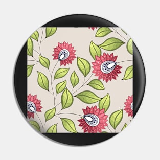 Spring Pattern with Floral Motifs Pin