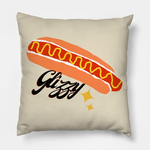 Glizzy sticker Pillow by HR-the-Chemist