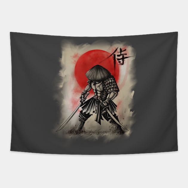 Japanese Samurai Warrior Japan Bushido Tapestry by Linco