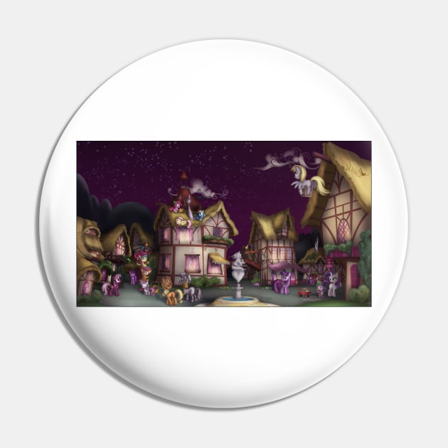 Ponyville, Dusk Pin by Stinkehund