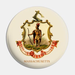 1876 Massachusetts Coat of Arms. Pin