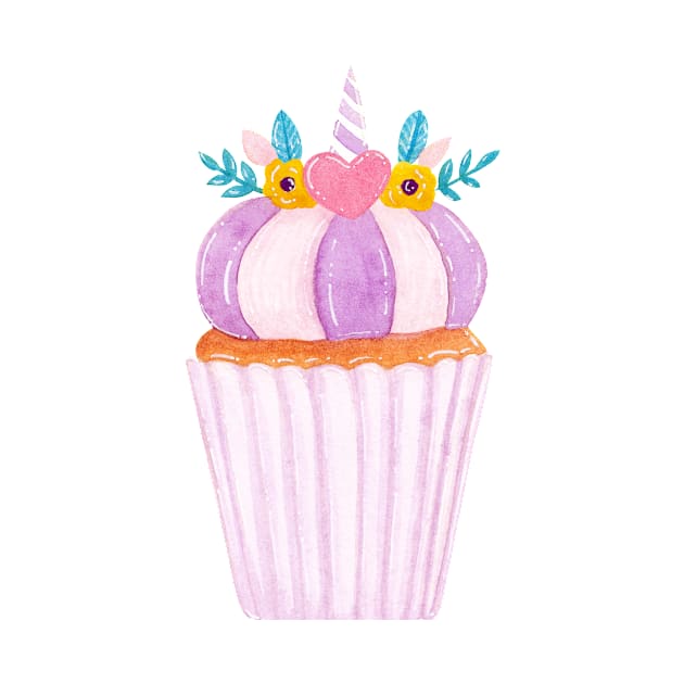 unicorn cupcake by shoko