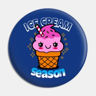Cute Kawaii Summer Cute Kawaii Ice Cream Season Original Cartoon Meme Pin