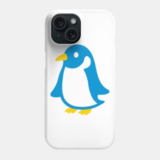 Baby Blue Penguin Emoticon Phone Case