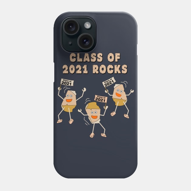 Class of 2021 Rocks Light Phone Case by Barthol Graphics