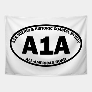 A1A Scenic & Historic Coastal Byway All-American Road oval Tapestry