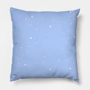 Pale Cornflower Blue and White Speckled Pattern Pillow