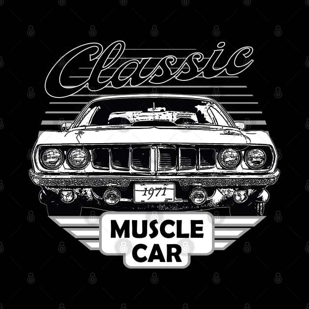 Plymouth Hemi Cuda Classic American Muscle Car 70s by Jose Luiz Filho