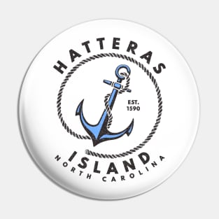 Vintage Anchor and Rope for Traveling to Hatteras Island, North Carolina Pin