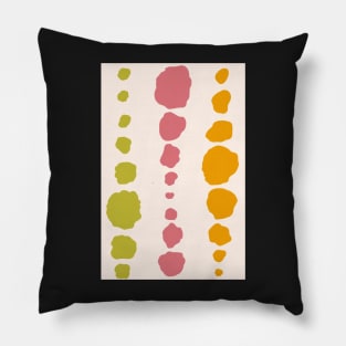 Modern abstract organic polka dots in watermelon pink, zesty lime and juicy orange Pillow