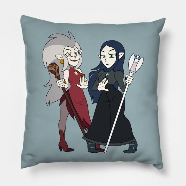 The Clawthorne Sisters Pillow by mrchasecomix