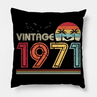 Vintage 1971 Limited Edition 50th Birthday Gift 50 Years Old Pillow