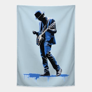 Blue Bluesman Tapestry