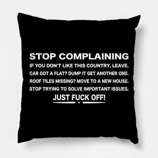 Anti Right Wing Republican Ironic Sayings Pro Democrat Liberal Pillow